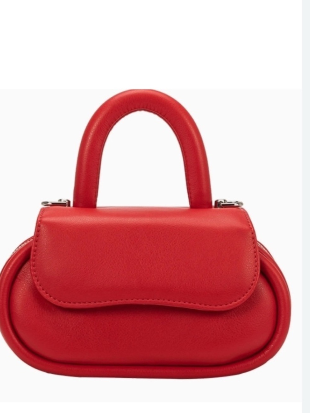 Melie Bianco Red Structured Top-Handle Women's Bag